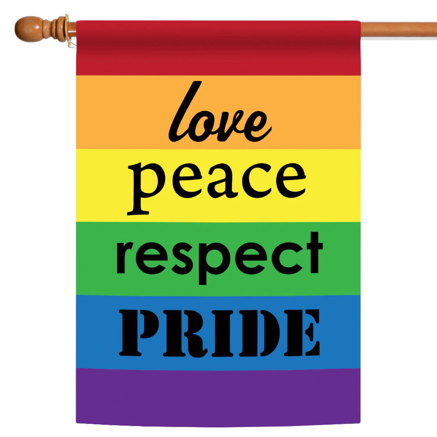 Toland Home Garden Pride Rainbow Double Sided House Flag 40&#x22; x 28&#x22;