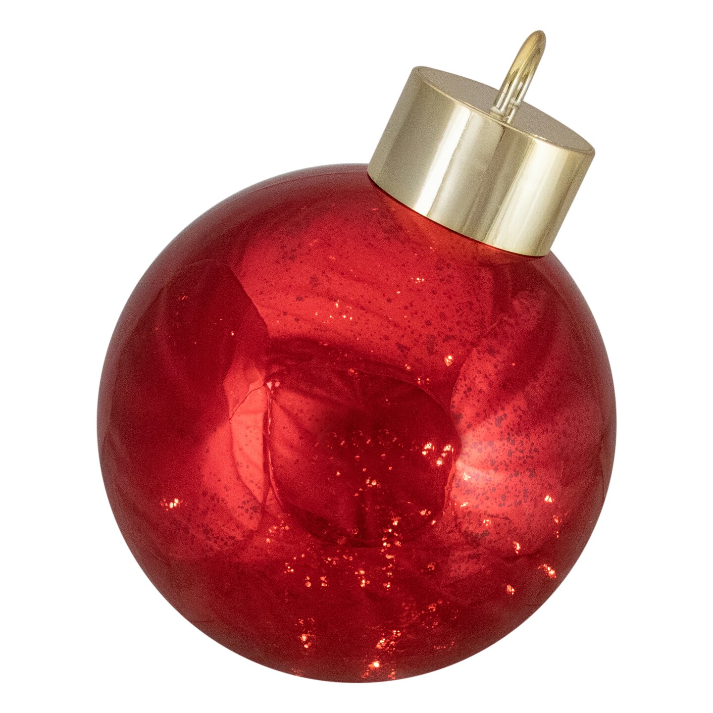 Kurt Adler 12-Inch Lighted Gold and Red Christmas Ornament Table Piece