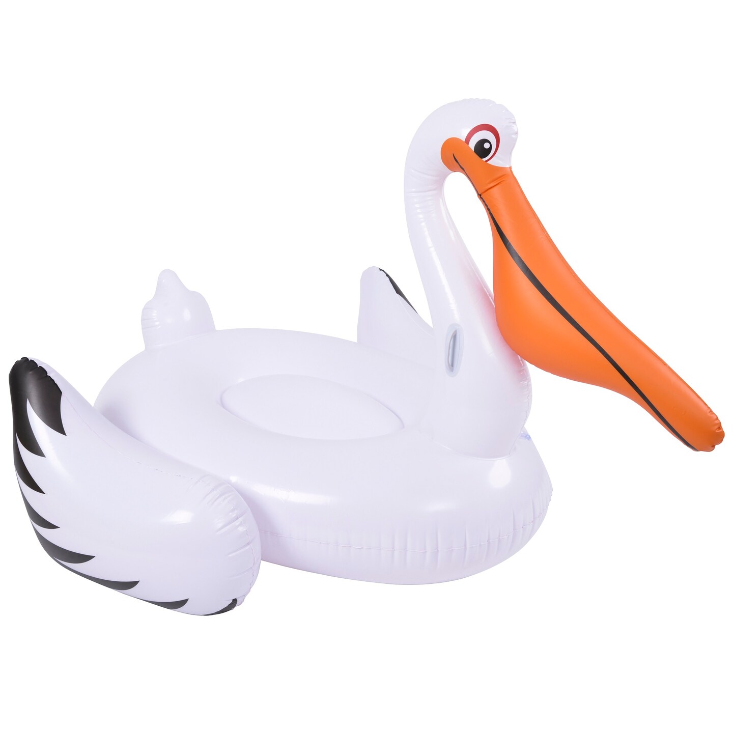Pool Central 7.25&#x27; Inflatable White Jumbo Pelican Pool Float
