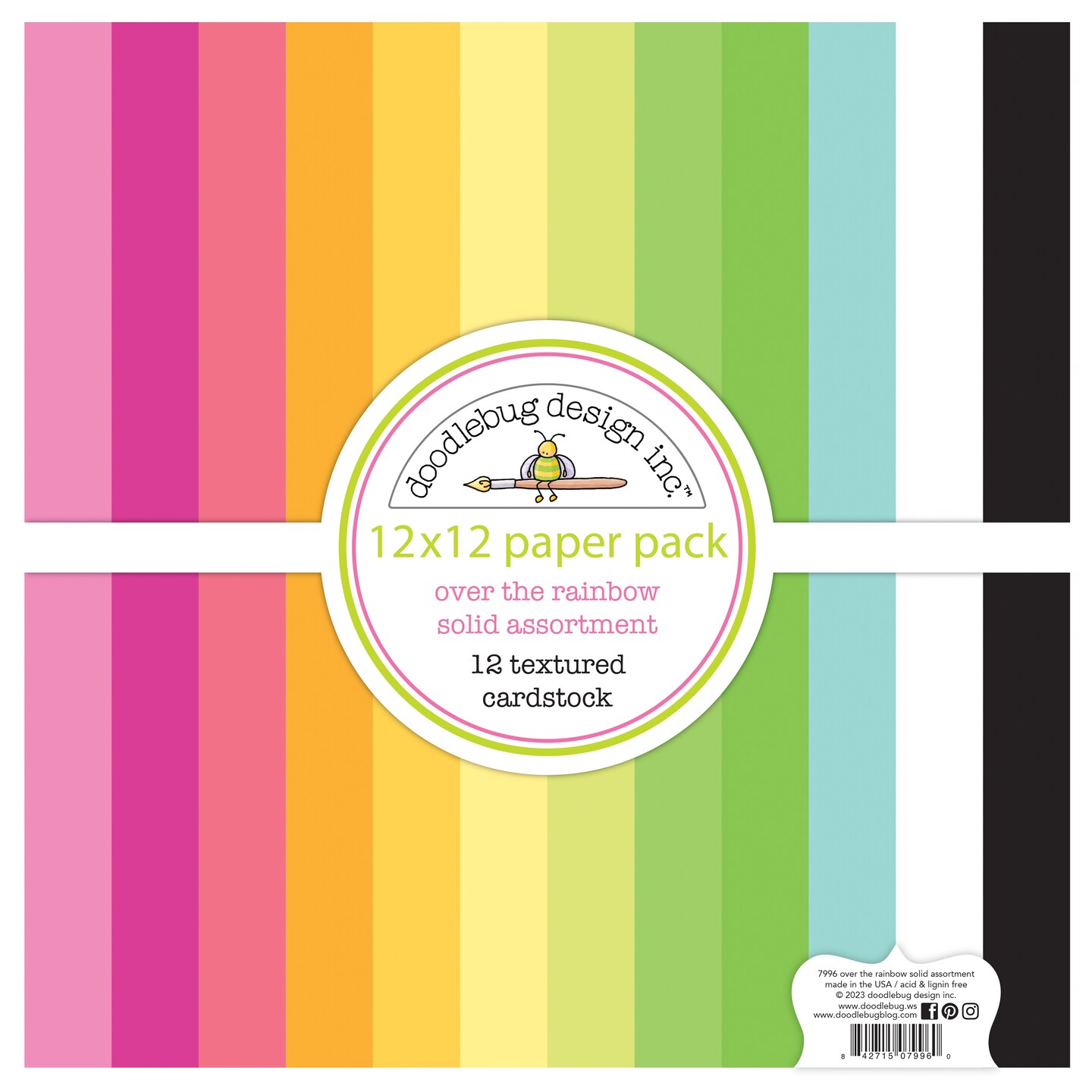 Doodlebug Textured Double-Sided Cardstock 12x12