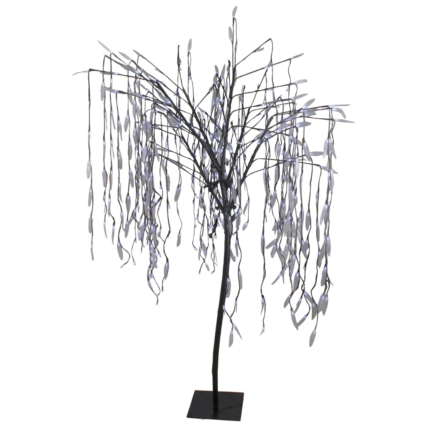 Northlight LED Lighted Willow Tree Outdoor Christmas Decoration - 6&#x27; - Pure White Lights