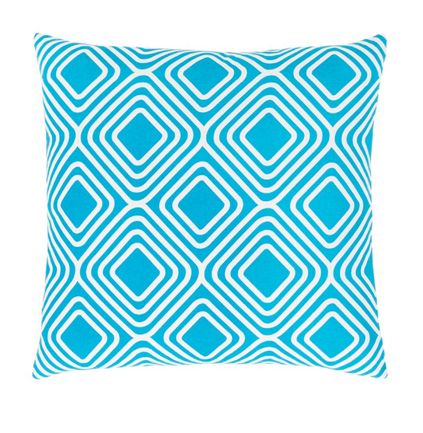 Tiwari Home 18&#x22; Sky Blue and White Decorative Throw Pillow - Down Filler