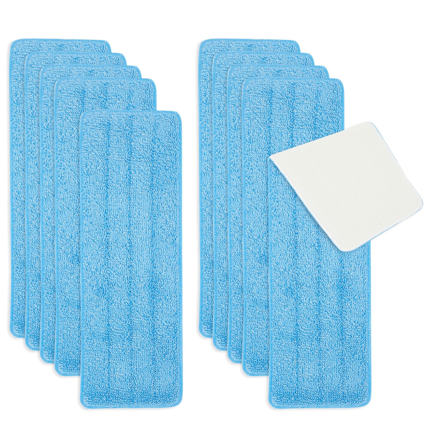 10-Pack Washable Microfiber Mop Pads for Wet and Dry Floor