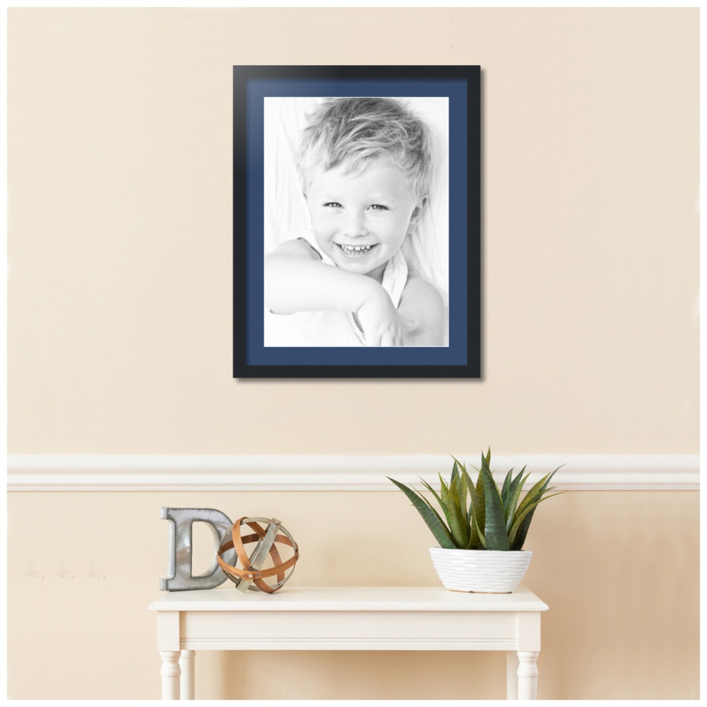 ArtToFrames 21x27" Matted Picture Frame with 17x23" Single Mat Photo Opening Framed in 1.25" Black and 2" Mat (FWM-3926-21x27)