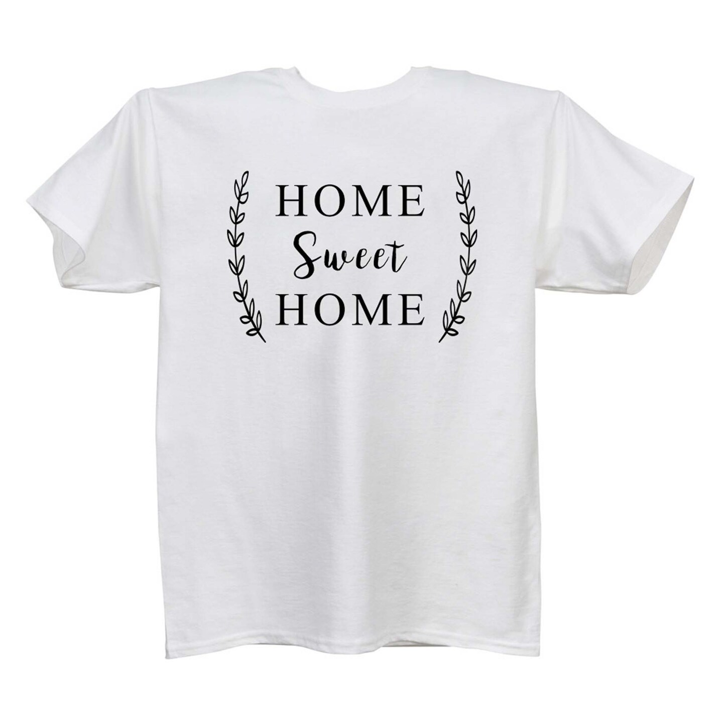 Contemporary Home Living 48&#x22; Women&#x27;s Cotton T-Shirt with Home Sweet Home Wheat Design
