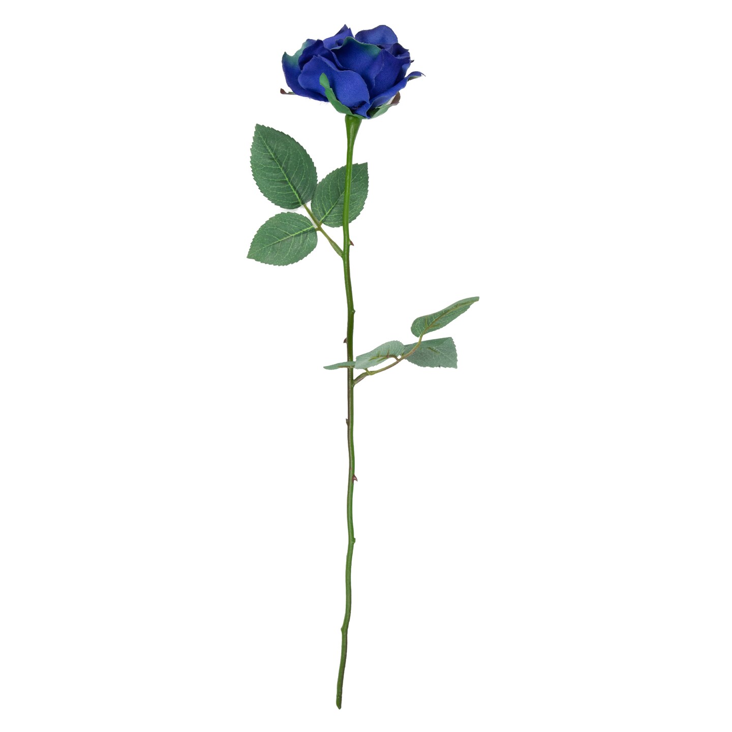 Allstate 23&#x22; Blue Blooming Rose Artificial Silk Floral Pick