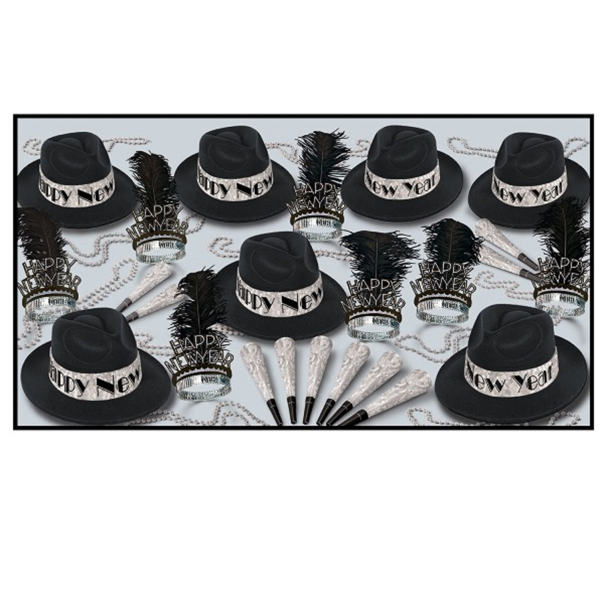 Beistle The Swingin' Silver Kit For 50 People for New Year's Eve