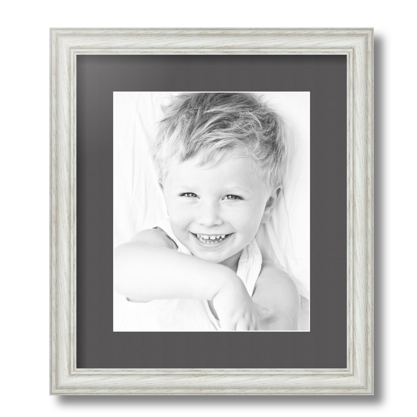 ArtToFrames 12.5x15&#x22; Matted Picture Frame with 8.5x11&#x22; Single Mat Photo Opening Framed in 1.25&#x22; White and 2&#x22; Mat (FWM-4098-12.5x15)