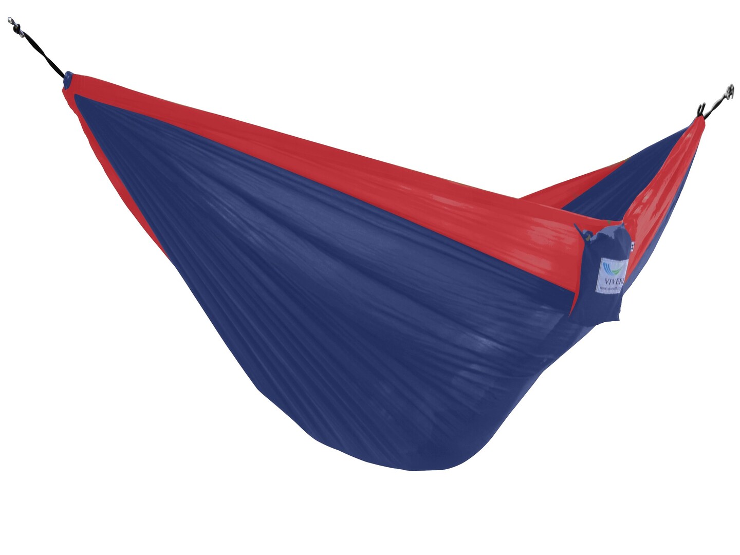 The Hamptons Collection 128&#x22; Navy and Red Heavy Duty Lightweight Traveler&#x2019;s Nylon Hammock