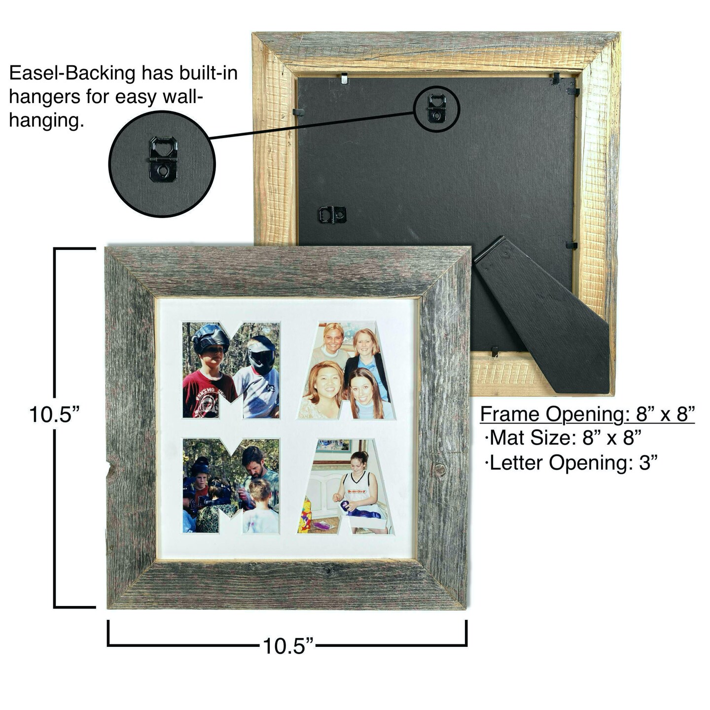 Mother&#x27;s Series Rustic Farmhouse Decoratvie Wood Collage Picture Frame