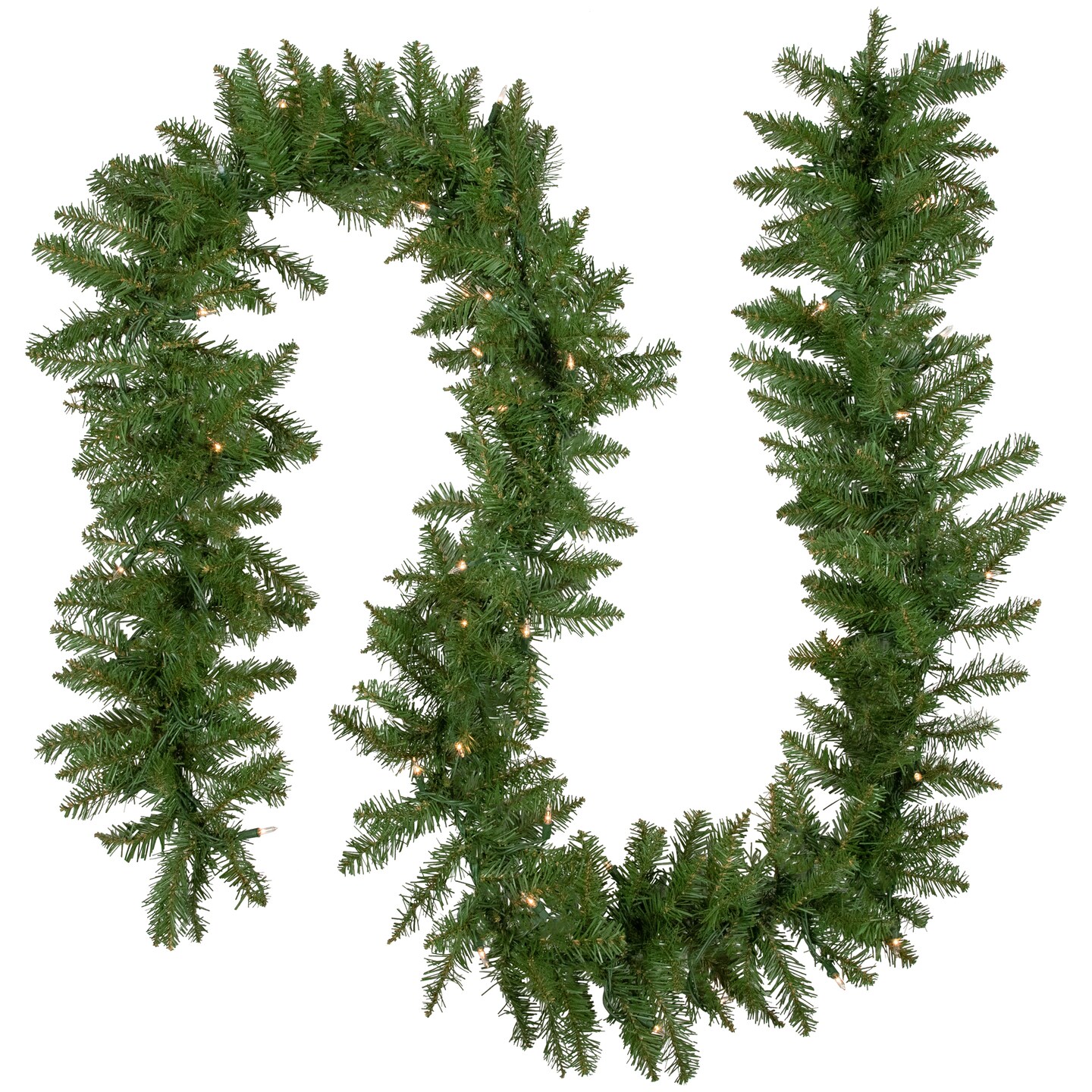 Northlight 9&#x27; x 10&#x22; Pre-Lit Northern Pine Artificial Christmas Garland, Clear Lights