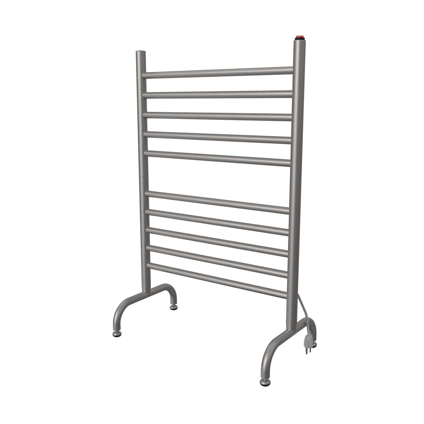 Amba Products 38&#x22; Stainless Steel Brushed 10 Cylindrical Bars Freestanding Towel Warmer