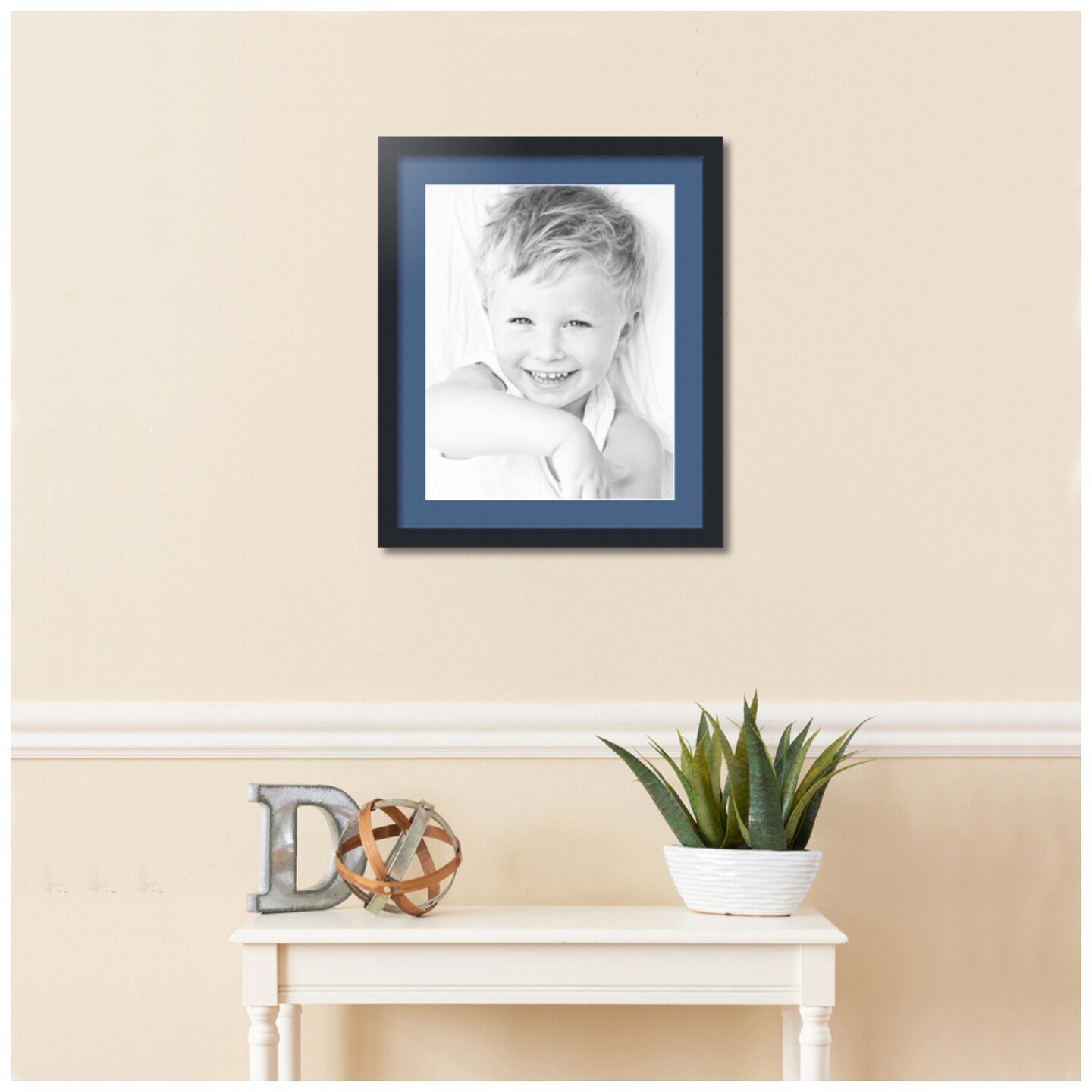 ArtToFrames 19x23" Matted Picture Frame with 15x19" Single Mat Photo Opening Framed in 1.25" Black and 2" Mat (FWM-3926-19x23)