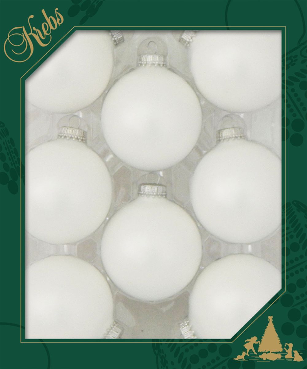 8ct Clear Glass Christmas Ball Ornaments 2.5 (67mm)