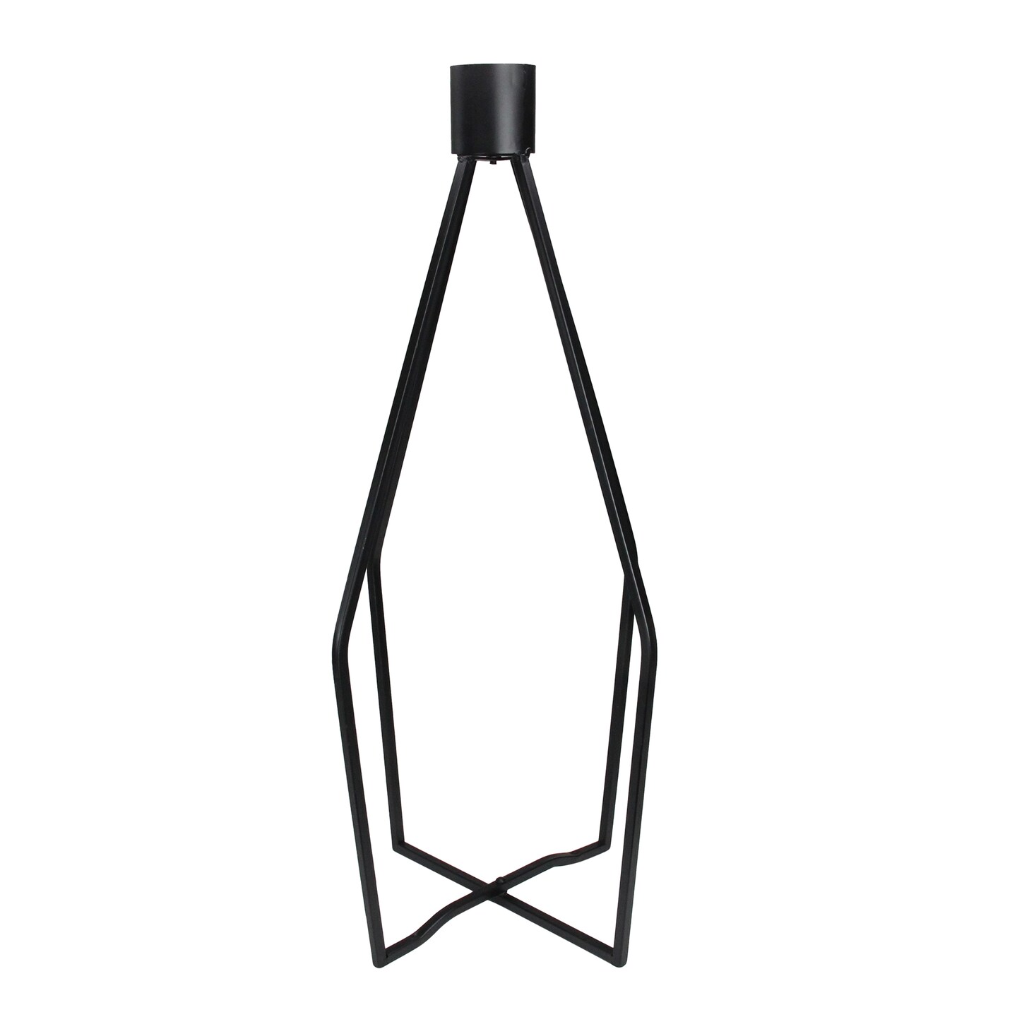 Gerson 30&#x22; Black Matte Geometric Gazing Ball Stand
