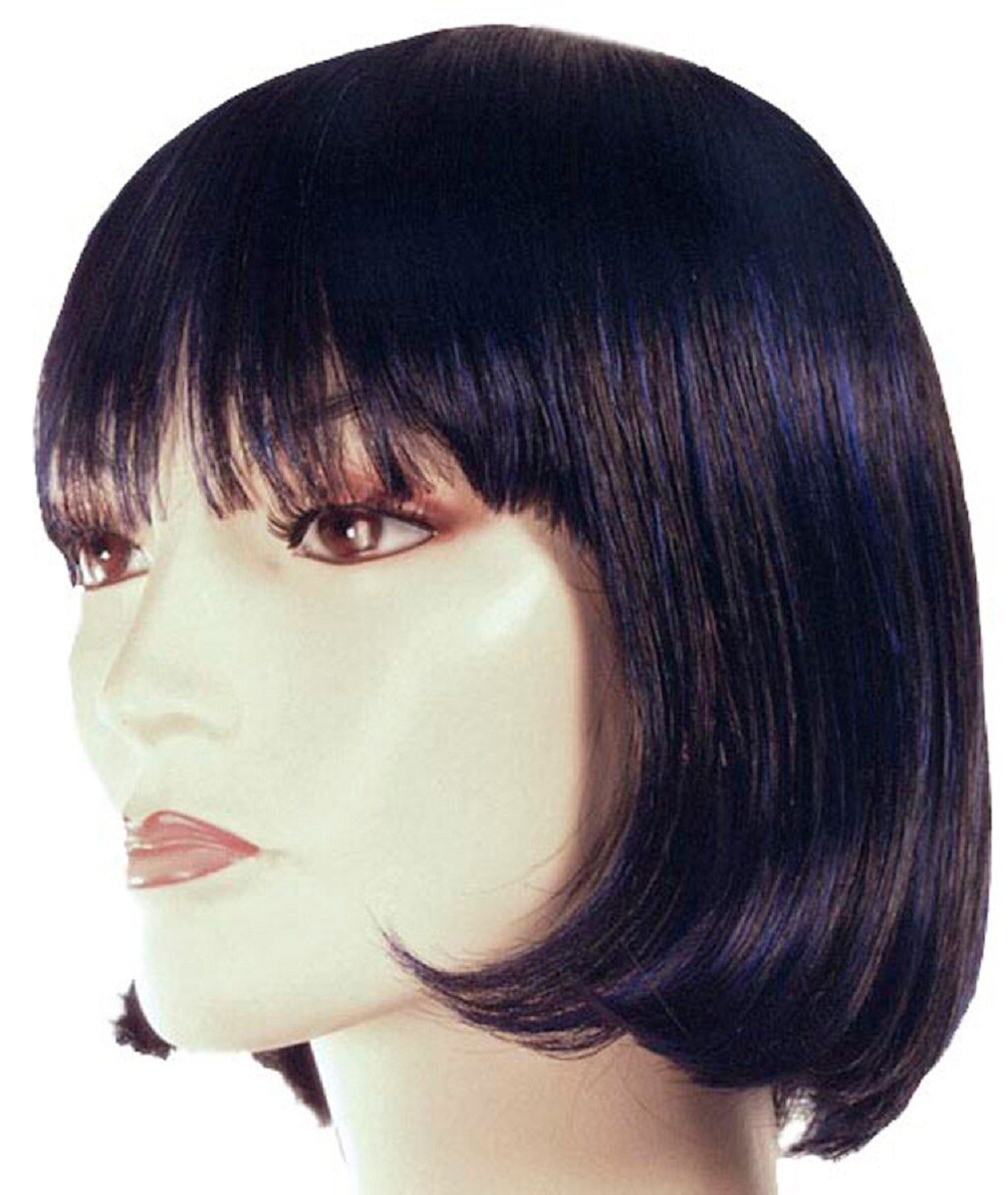 The Costume Center Brown and Gray Straight Doll Hair Women Adult Wig Costume Accessory