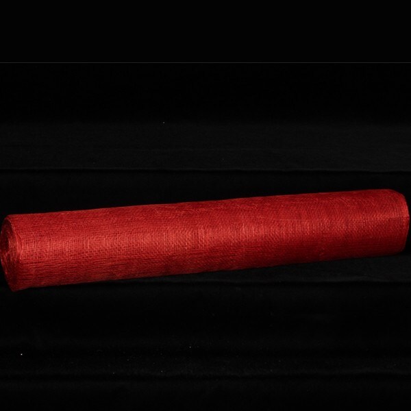 The Ribbon People Scarlet Red Sinamay Abaca Fiber Craft Ribbon 18
