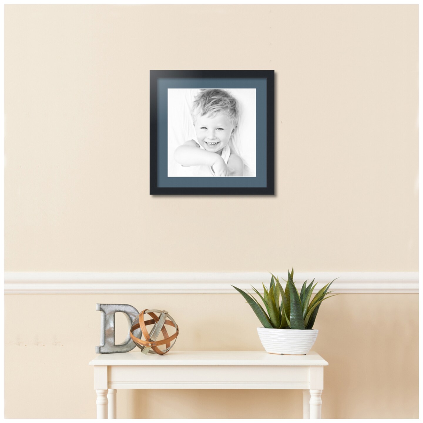 ArtToFrames 18x18" Matted Picture Frame with 14x14" Single Mat Photo Opening Framed in 1.25" Black and 2" Mat (FWM-3926-18x18)