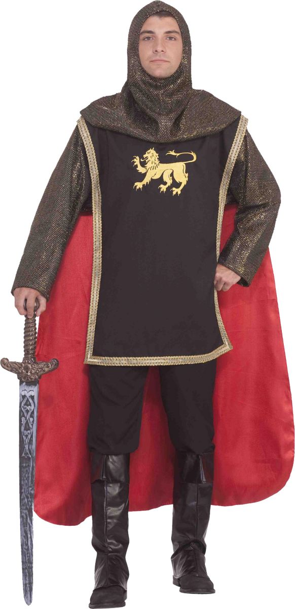 The Costume Center Brown and Red Medieval Knight Men Adult Halloween Costume - One Size