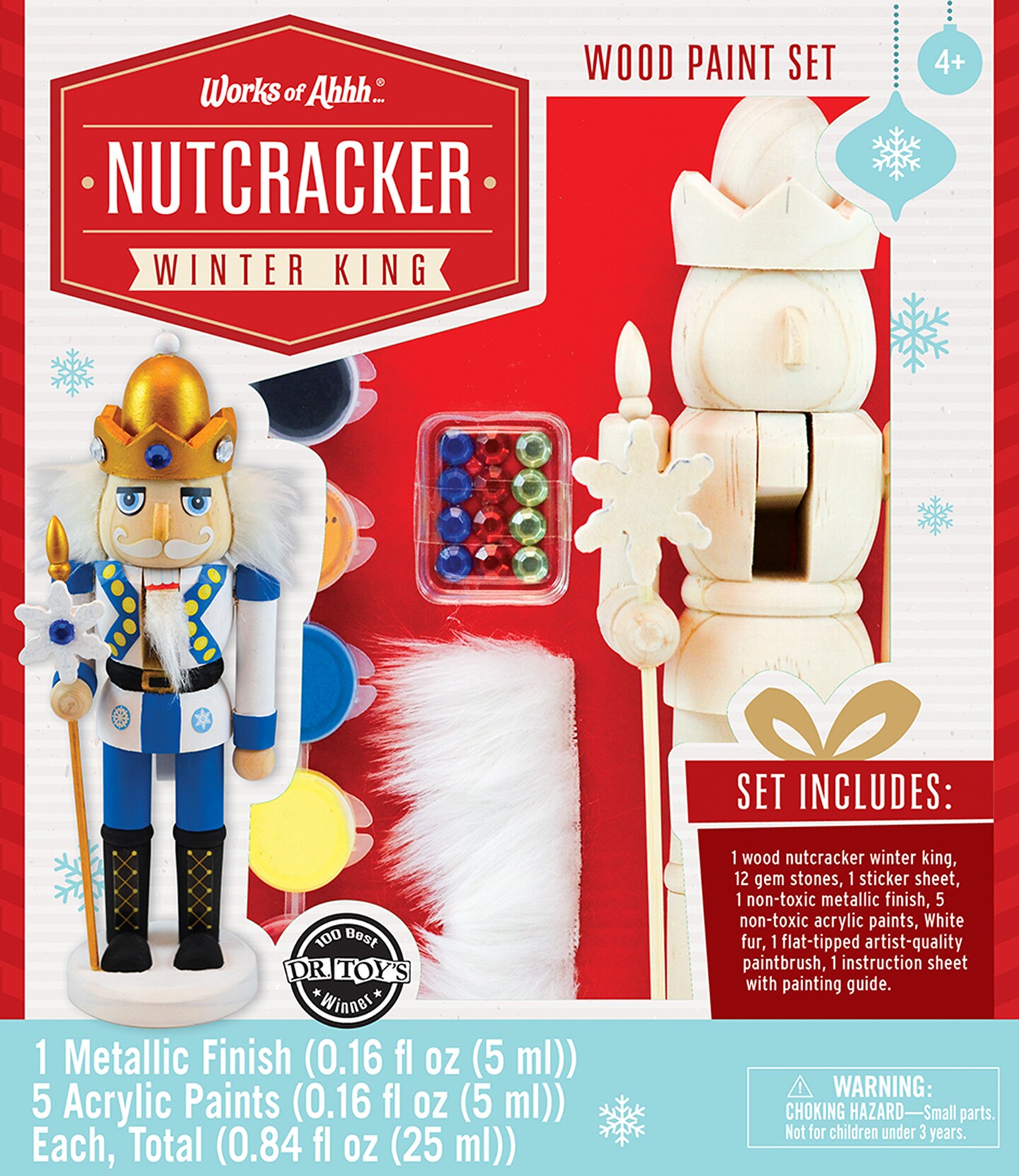 Works of Ahhh Holiday Craft Set - Nutcracker Winter King Wood Paint Kit