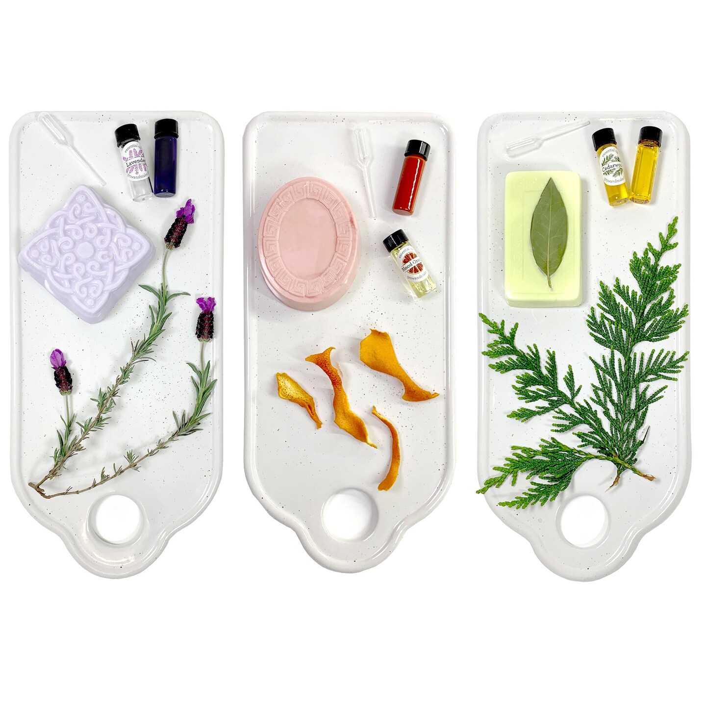 Soap Making DIY Kit - Luxurious Cocoa Butter Bars with dried flowers and soap dyes