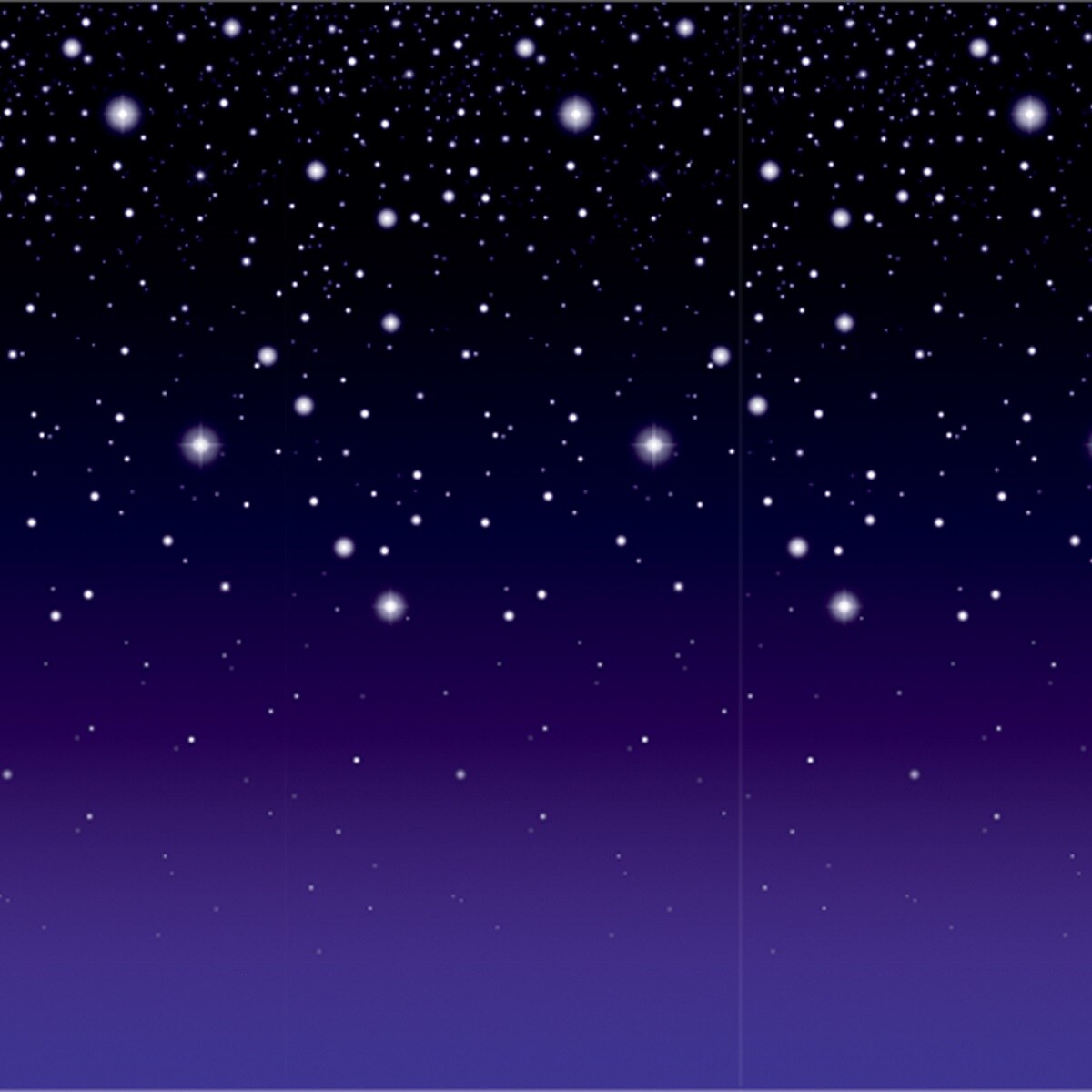 Party Central Pack of 6 Purple and Black Night Filled with Stars Party Wall Backdrops 30&#x27;