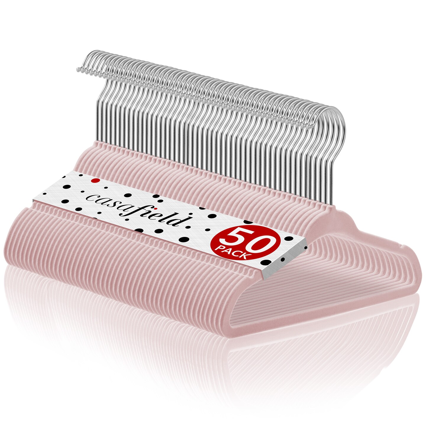 Casafield 50 Velvet Baby Hangers - 11" Size for Infant & Toddler Clothes