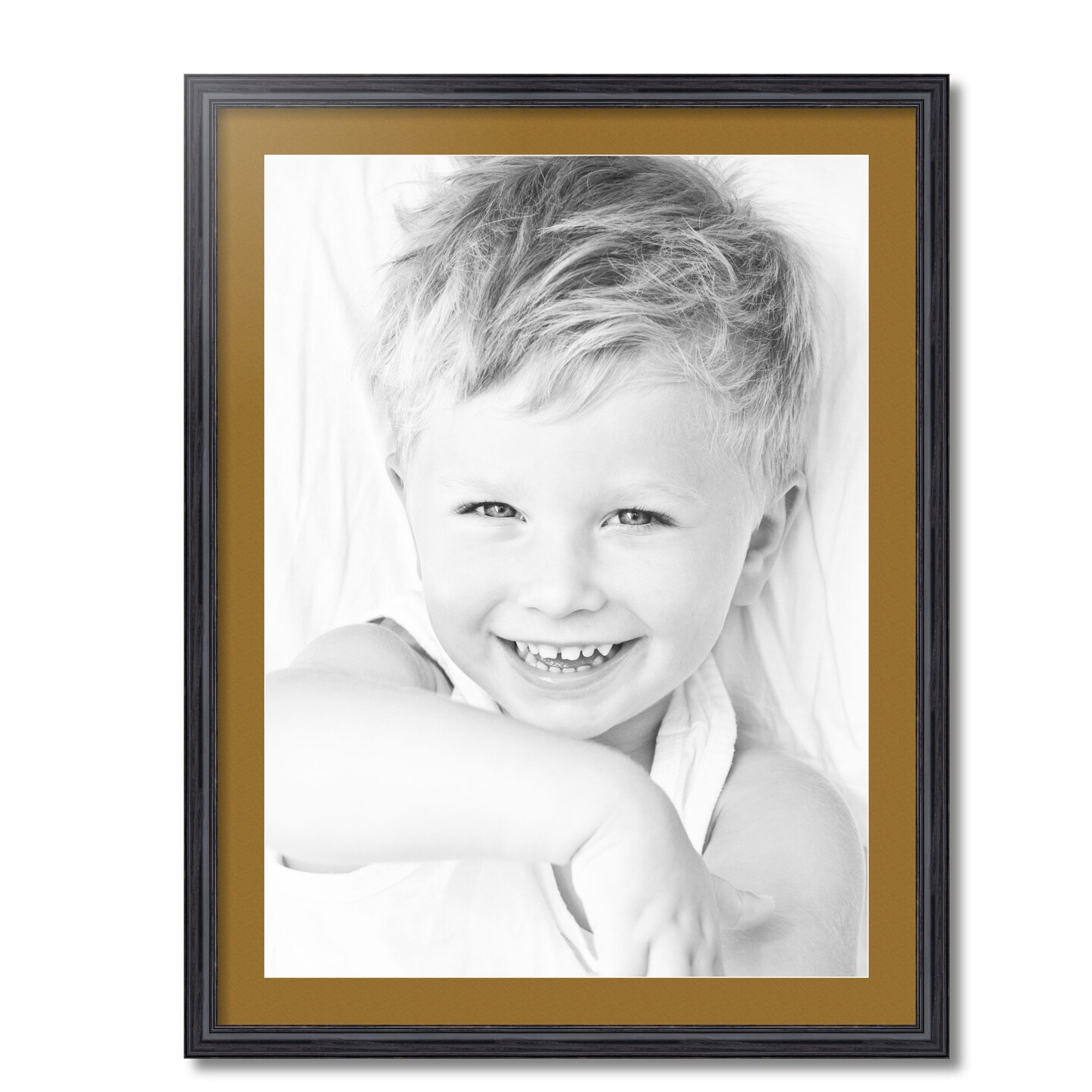 ArtToFrames 26x34" Matted Picture Frame with 22x30" Single Mat Photo Opening Framed in 1.25" Black and 2" Mat (FWM-4083-26x34)