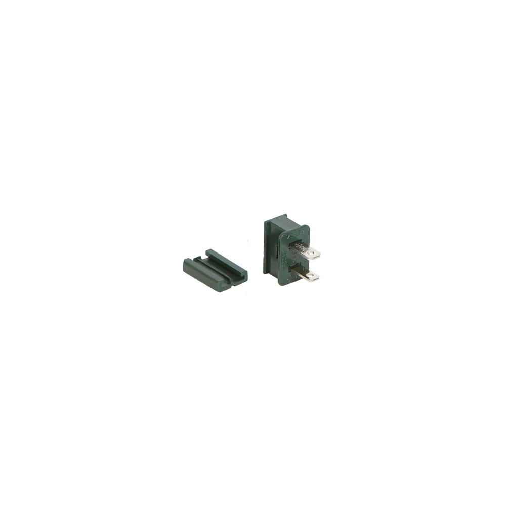 Vickerman Green Male Quick Zip Plug For SPT-1 18 Gauge Wire 8 Amps - Pack of 10