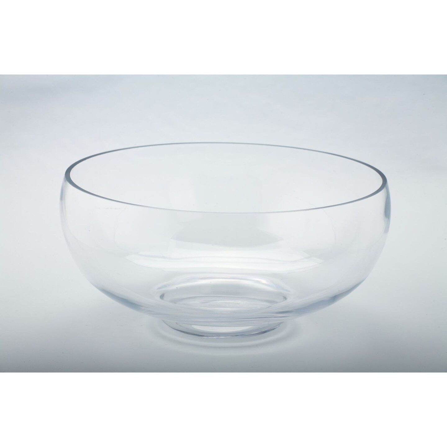 CC Home Furnishings 12.5&#x22; Transparent Clear Solid Glass Serving Bowl