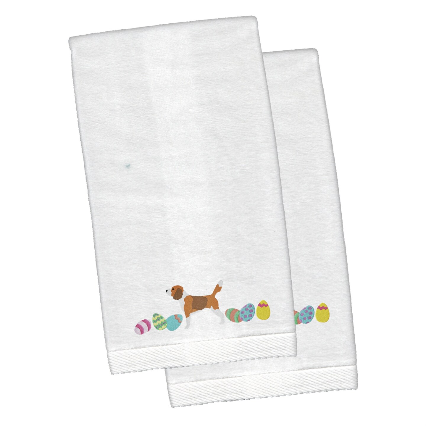 &#x22;Caroline&#x27;s Treasures Beagle Easter Emboidered Hand Towels, 26hx16w, Multicolor&#x22;
