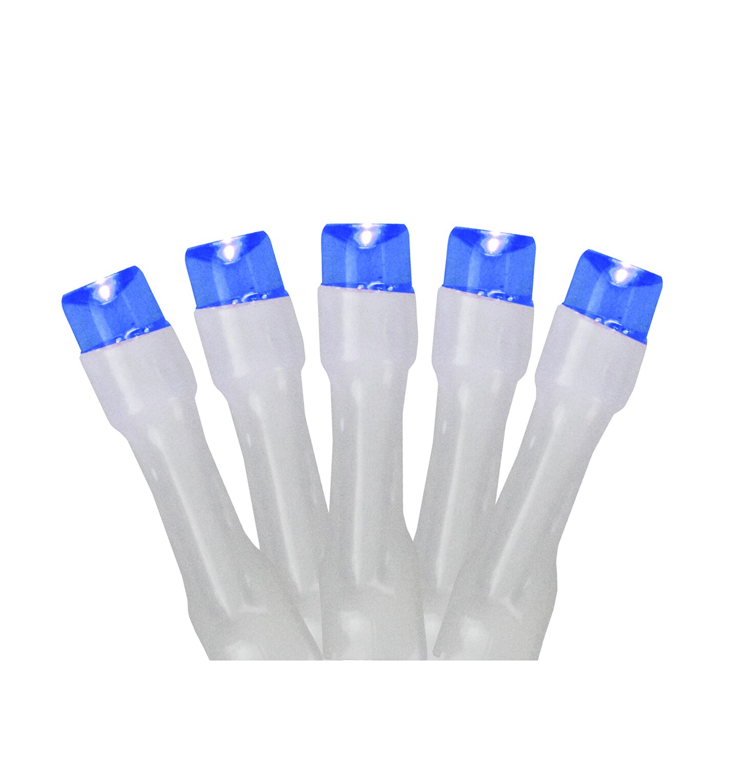 Northlight Battery Operated LED Christmas Lights - Blue - 9.5' White Wire - 20ct