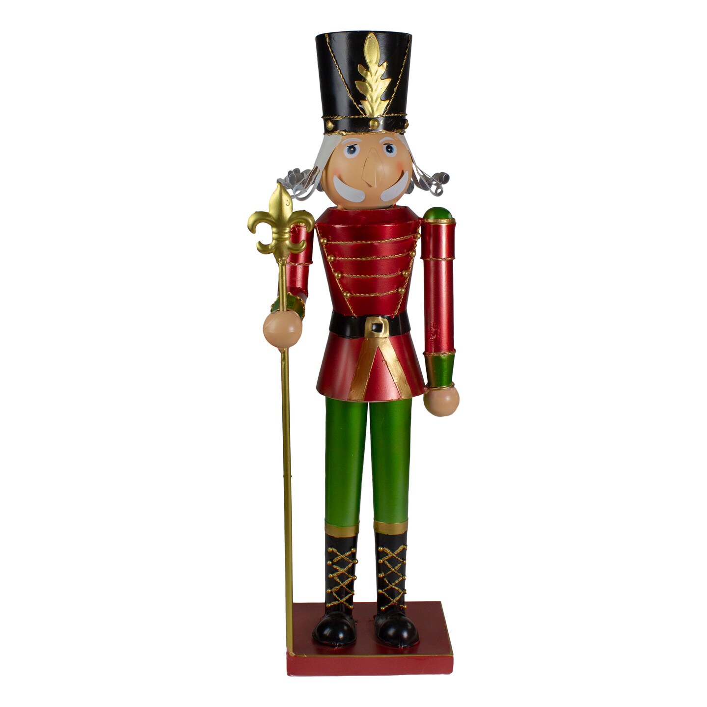 Northlight 23.75&#x22; Red and Green Metal Nutcracker Soldier Christmas Decoration