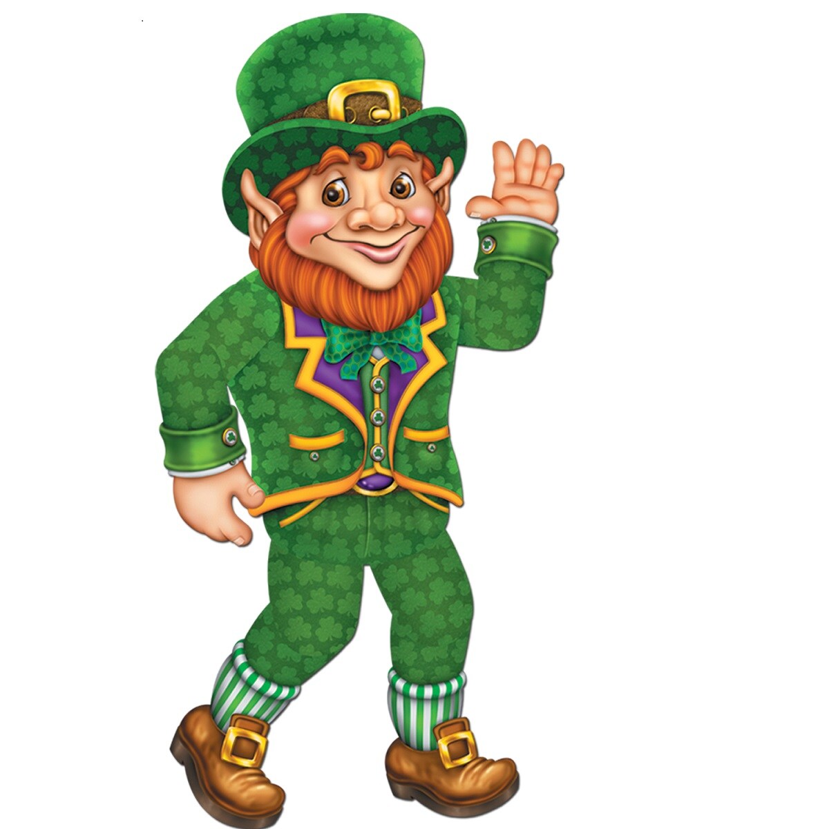 Party Central Club Pack of 12 Green Jointed Leprechaun St Patrick&#x27;s Day Figures 2.75&#x27;