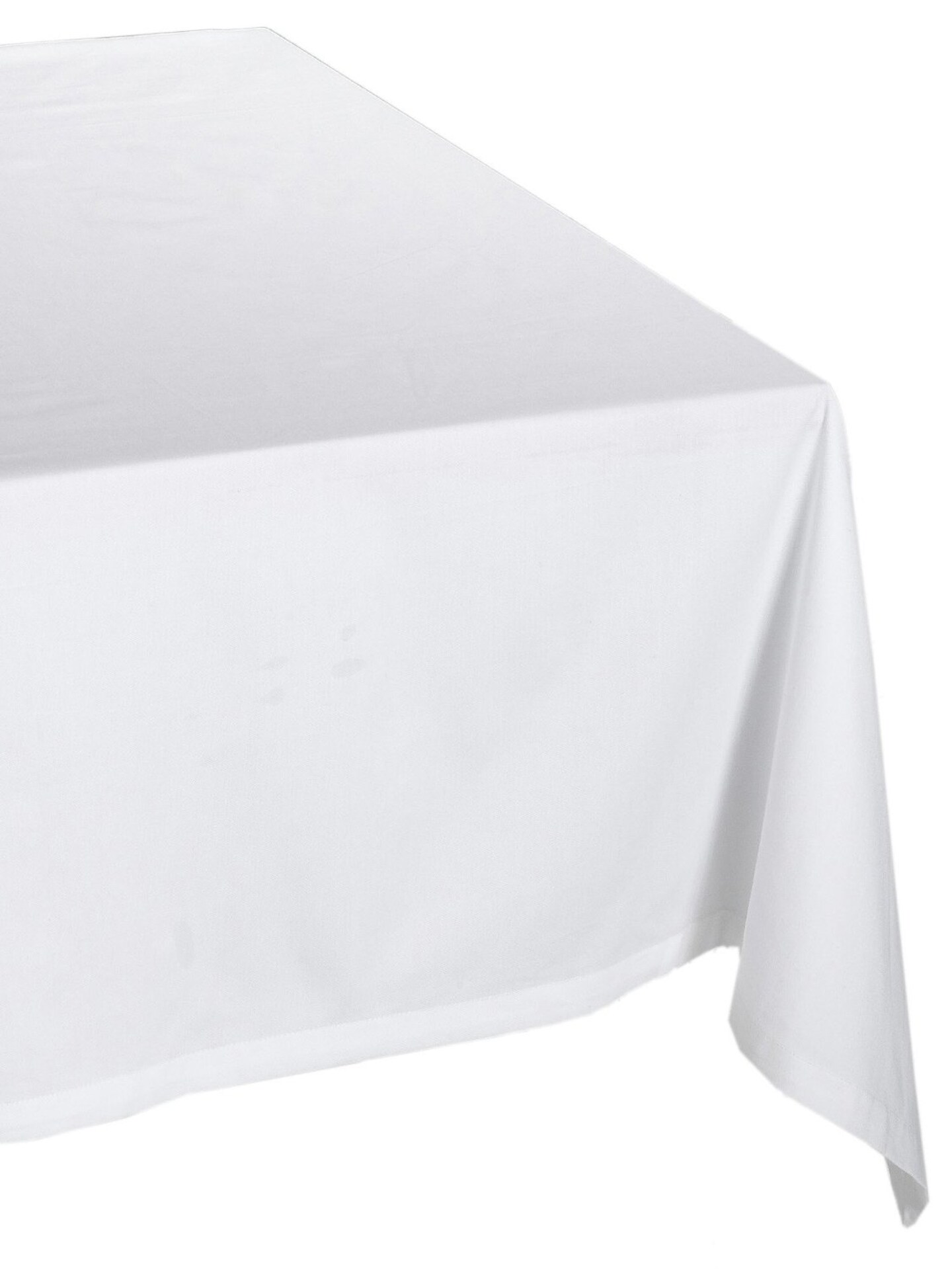 CC Home Furnishings Solid Rectangular Tablecloth - 84&#x22; - White