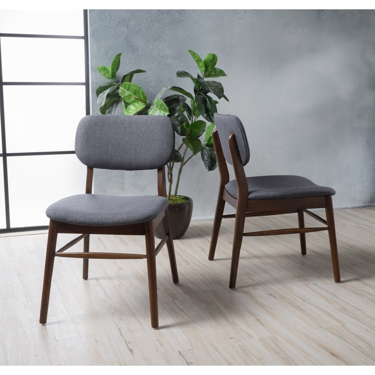 GDFStudio Beatrice Mid Century Modern Dining Chairs Set of 2