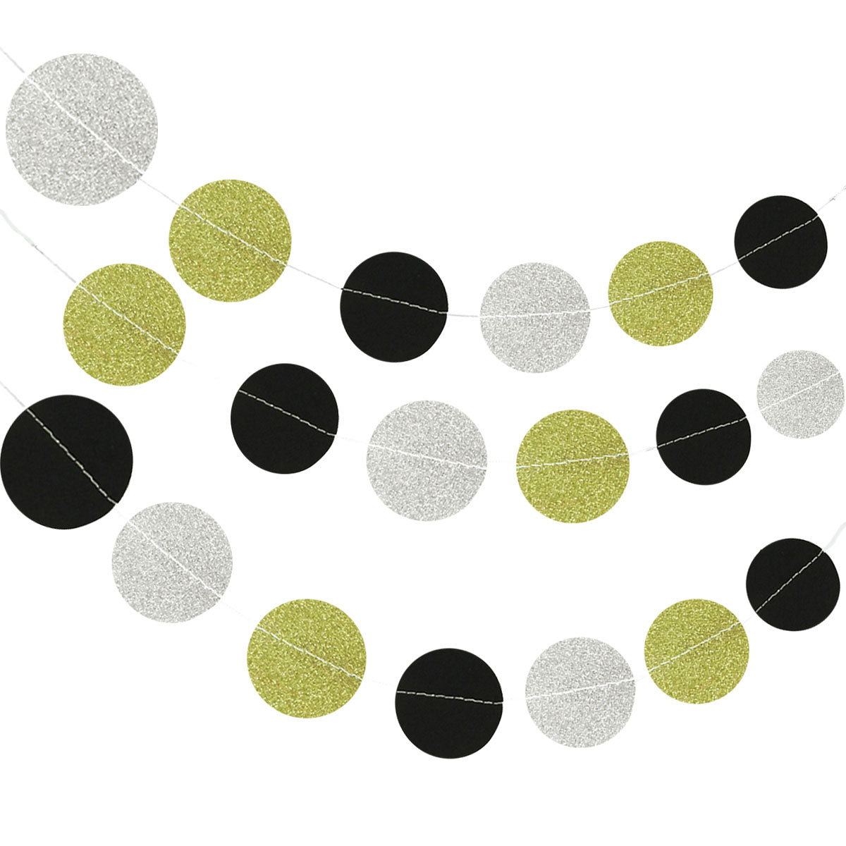 Wrapables 13ft Paper Circle Dot Garland Party Decorations (Set of 2)