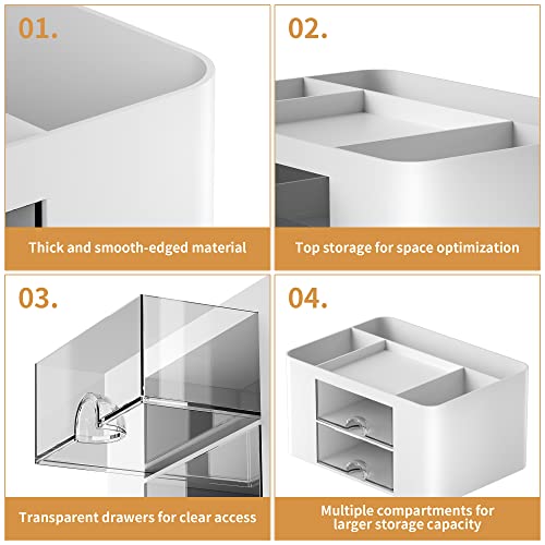 Pen Organizer With 2 Drawers Multi functional Pencil Holder - Temu