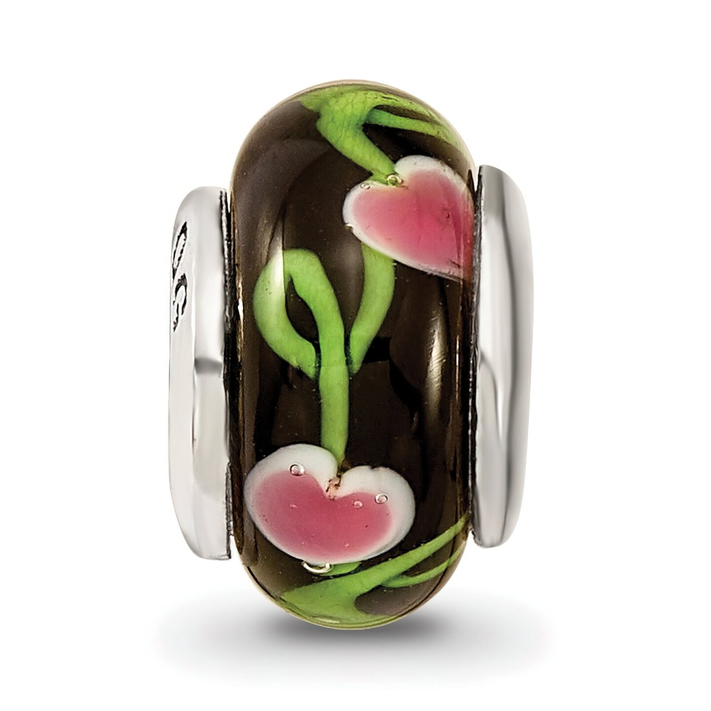 SimStars Reflections Kids Black Hand Blown Glass Bead