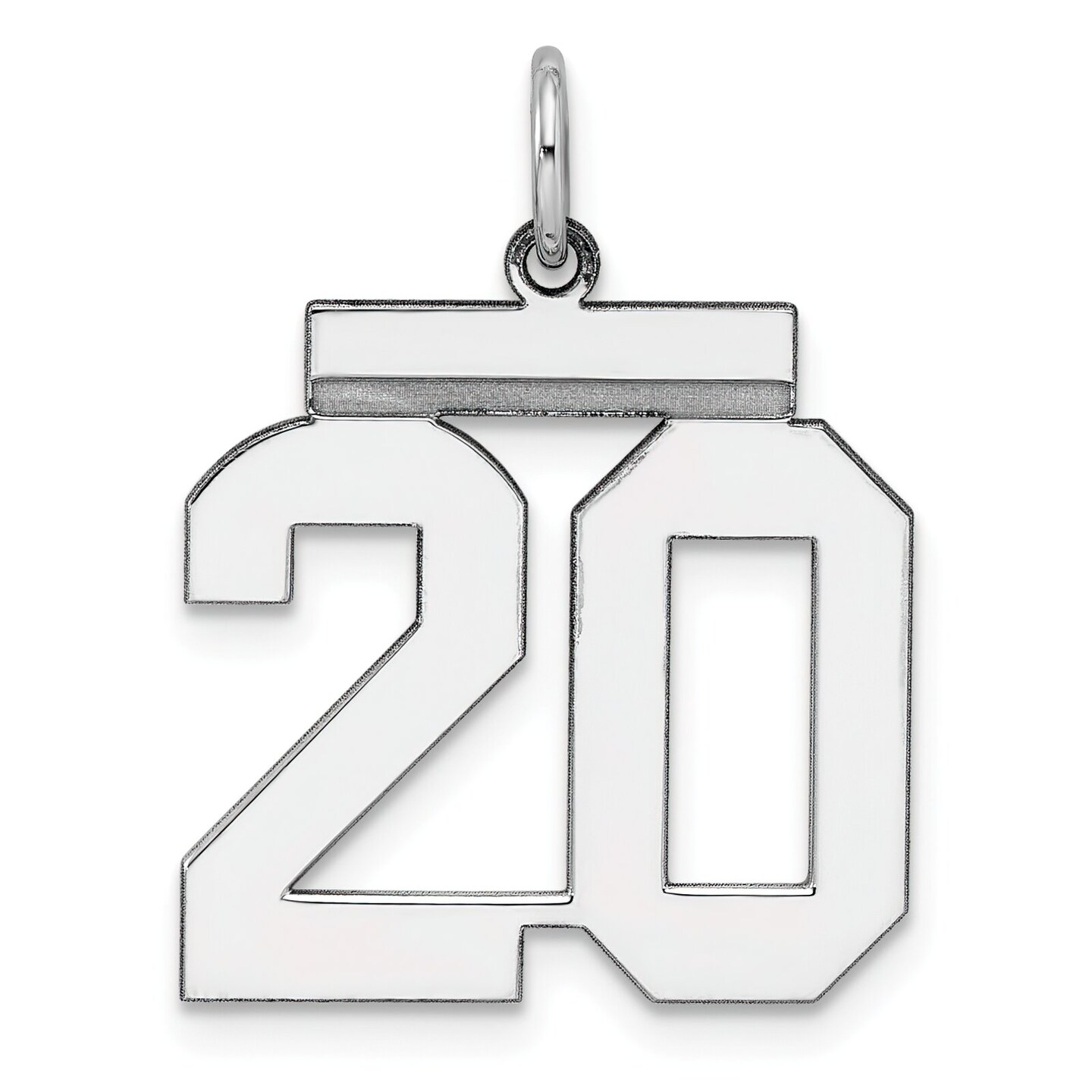 Sterling Silver Number 20 Charm
