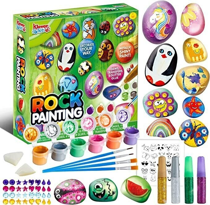 12 Rock Painting Kit Decorate Your Own Painting Craft Birthday Gifts