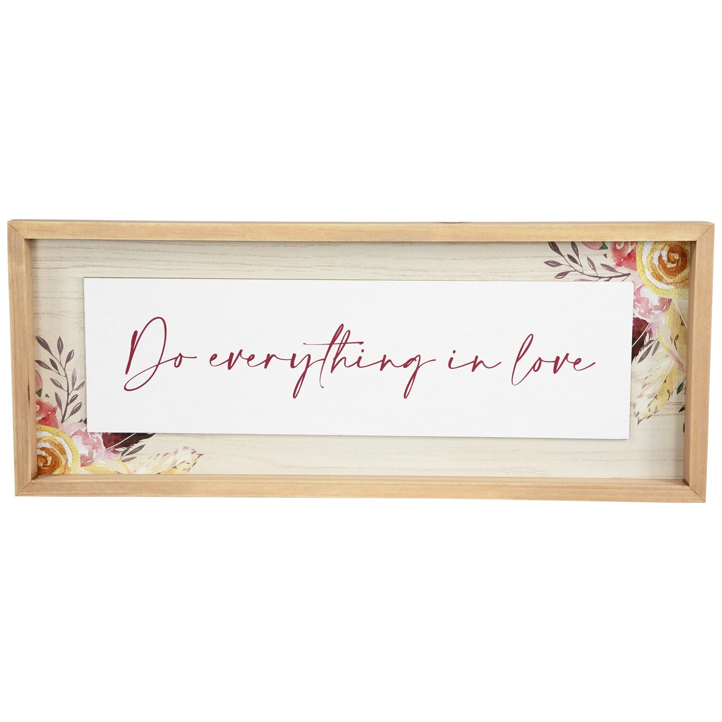 Northlight &#x22;Do Everything In Love&#x22; Wooden Wall Sign - 19.75&#x22;