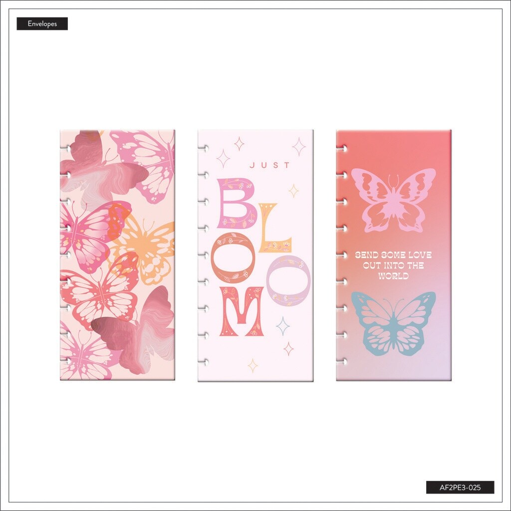 Happy Planner Envelope 3/Pkg-Butterfly Effect