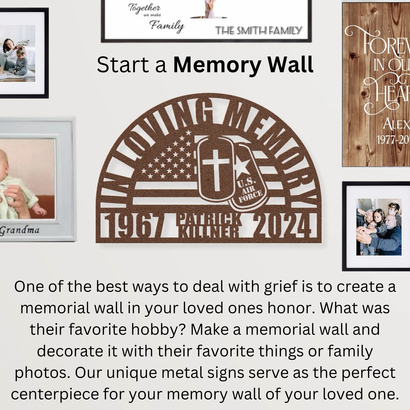 Personalized U.S. Air Force Veteran Memorial Gift: Perfect Sympathy Gift for The Loss of Your Fallen Soldier product 2