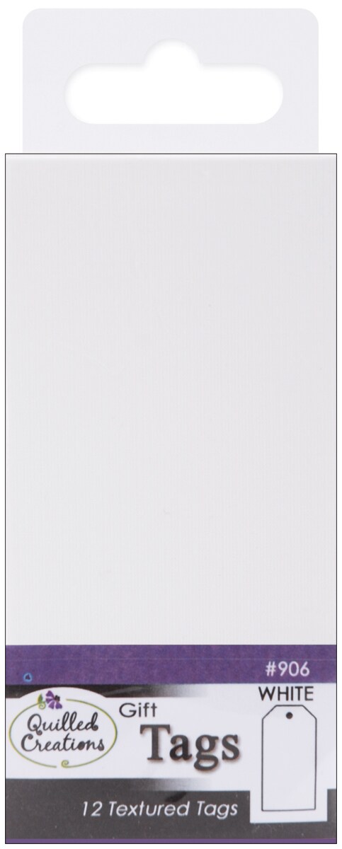 Quilled Creations Gift Tags 2&#x22;X4&#x22; 12/Pkg-White
