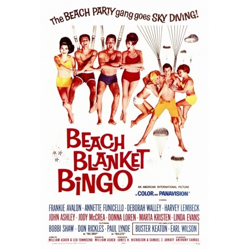 Pop Culture Graphics Beach Blanket Bingo Movie Poster Print (27 x 40) - Item  MOVIF4188