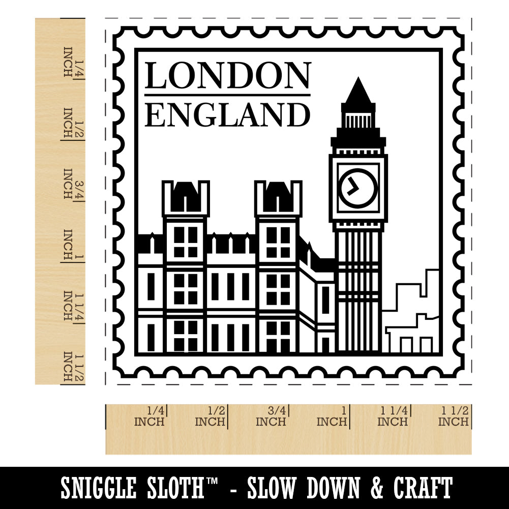 Big Ben London England Destination Travel Self-Inking Rubber Stamp Ink Stamper
