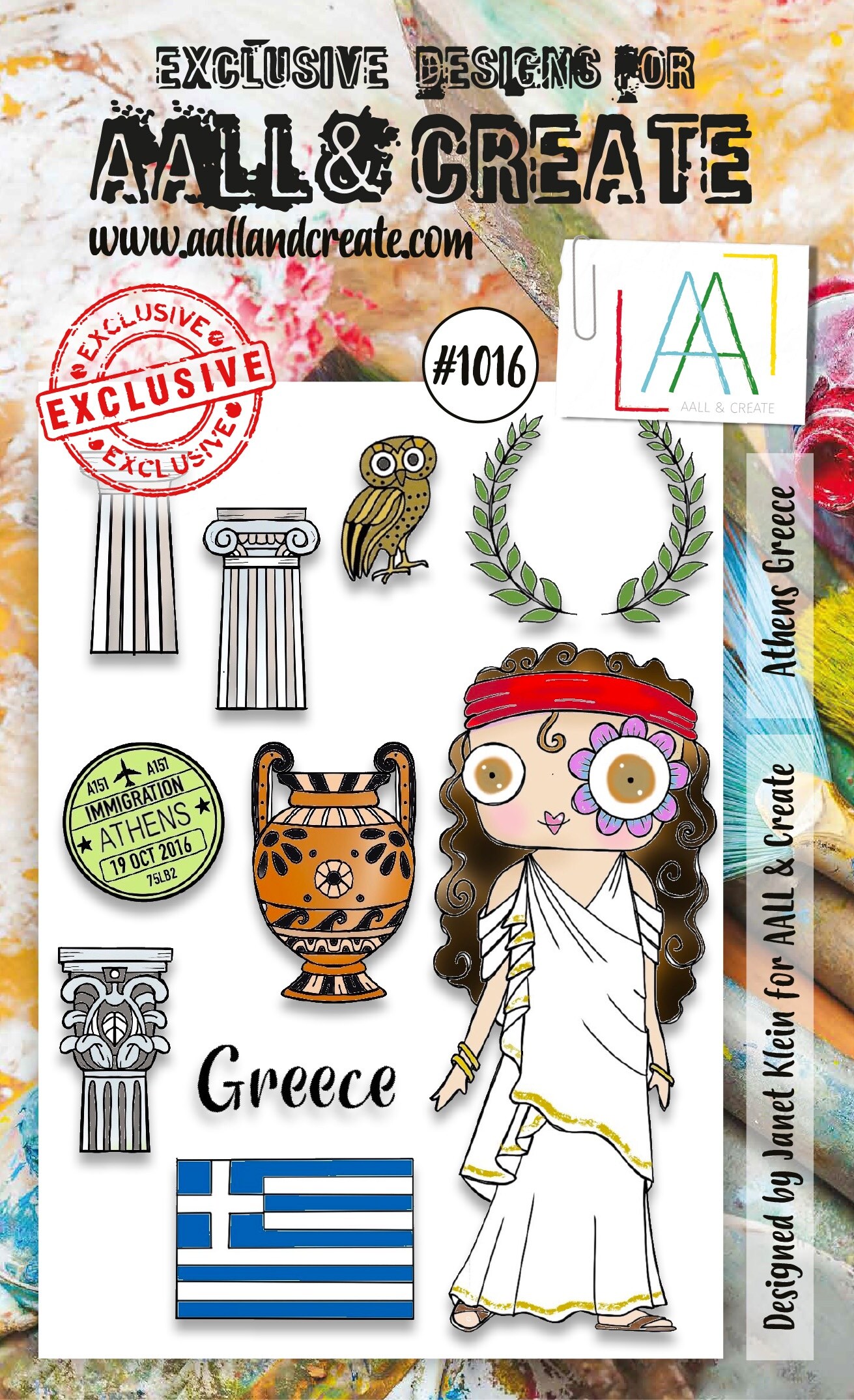 AALL And Create A6 Photopolymer Clear Stamp Set-Athens Greece