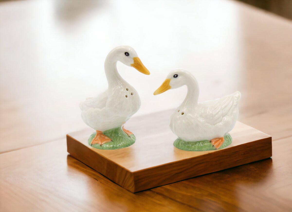Hand Painted Ceramic Duck Salt And Pepper Shakers, Home D&#xE9;cor, Gift for Her, Gift for Mom, Kitchen D&#xE9;cor, Farmhouse D&#xE9;cor