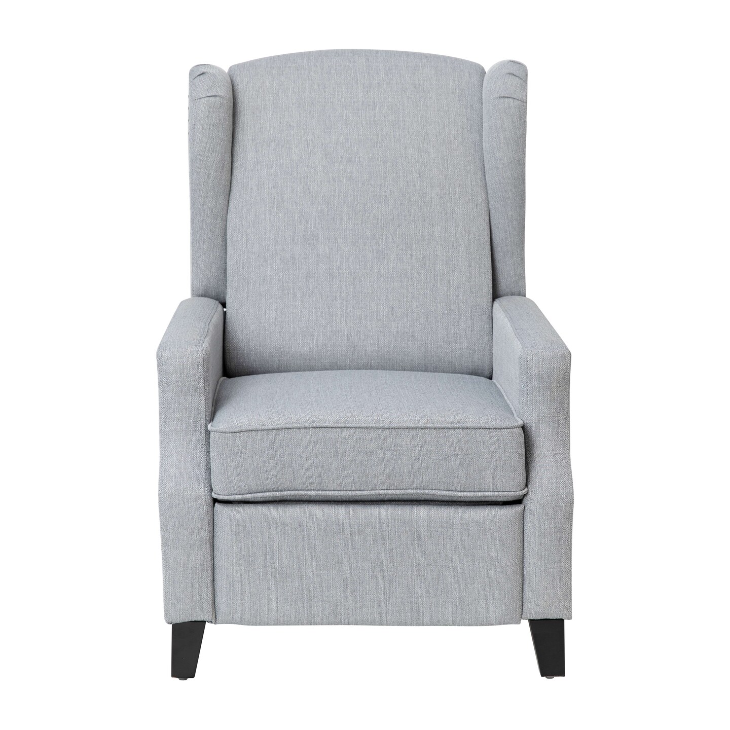 Merrick Lane Mauro Contemporary Pushback Recliner with Accent Nail Trim-Wingback Manual Recliner